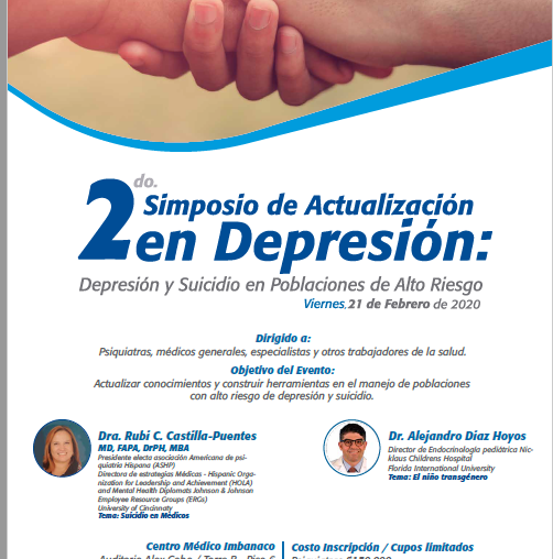 Estimados Profesionales y Trabajadores de la Salud interesados en el tema de la depresión, no se pierdan este Evento Académico.