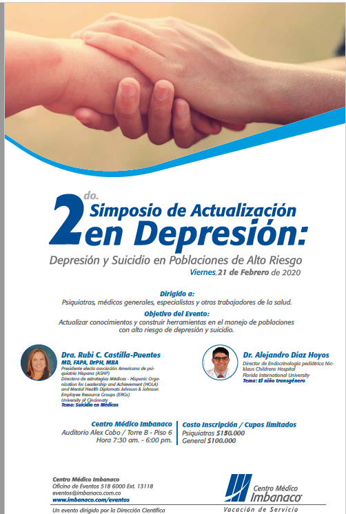 Estimados Profesionales y Trabajadores de la Salud interesados en el tema de la depresión, no se pierdan este Evento Académico.