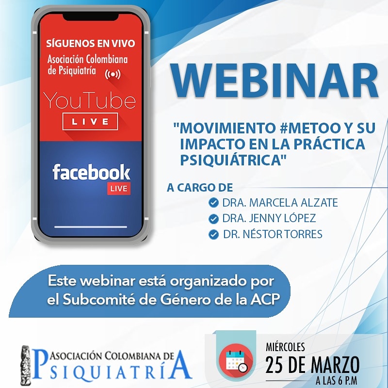 webinar "Movimiento #Metoo y su impacto en la práctica psiquiátrica"